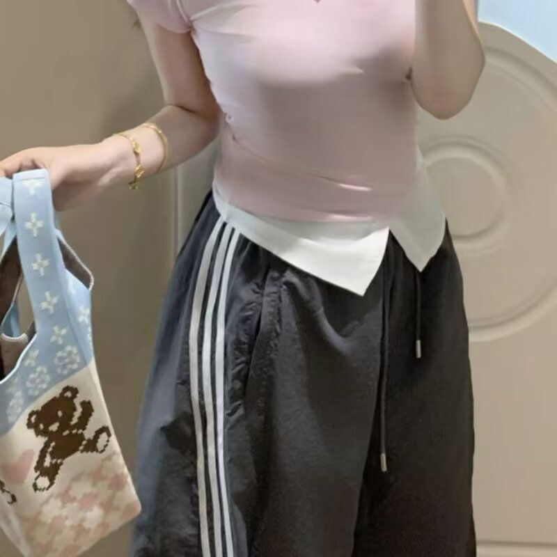 1506-1/KA8028/P44肌理感阔腿裤工装弯刀裤中性休闲长裤男,男装工装外套,星座1506-1