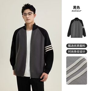 1506/MLD751/P54秋冬新款开衫毛衣美式复古休闲V领针织衫男1图片