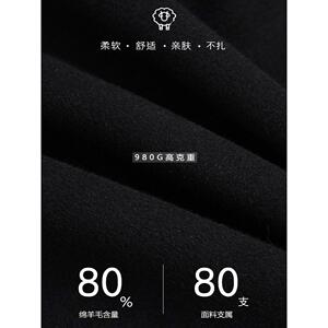1506/FW131/P94秋冬韩版双排扣廓形西装大衣外套过膝风衣1图片