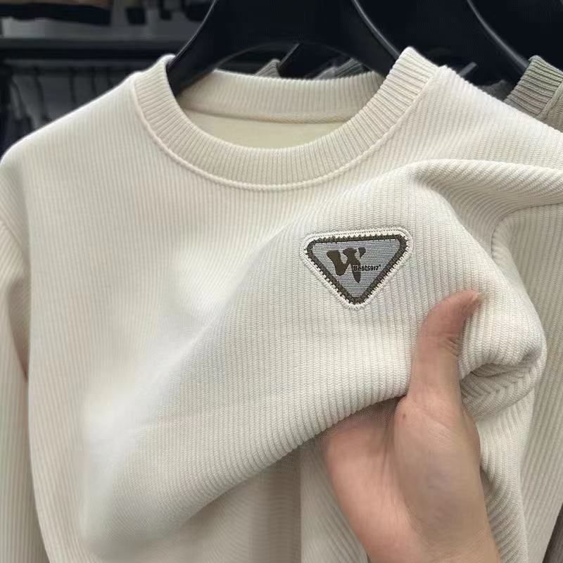 1506/W8011/P34圆领长袖卫衣宽松上衣男士潮流保暖刺绣打底衫2,男装T恤,星座1506-1
