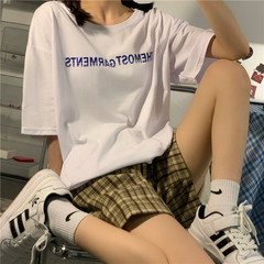 Real shot short sleeve T-shirt girls' versatile top