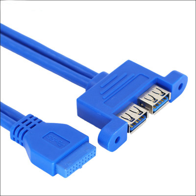 USB3.0挡板线主板20p转扩展线铜