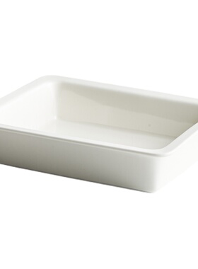 外贸白色陶瓷烤盘长方形烤箱餐具盘烘焙芝士西餐大烤盘釉下彩定制