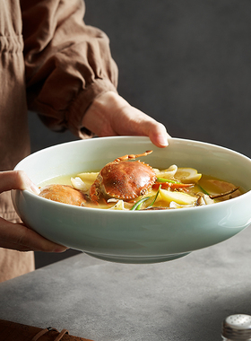 景德镇餐具陶瓷商用大号陶瓷汤碗家用牛肉面碗水煮酸菜鱼碗会所