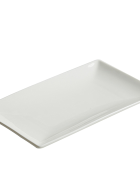 外贸出口餐具原单长方形白色釉下彩盘子酒店寿司盘点心碟定制J