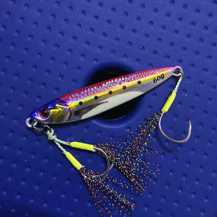 30-80g带钢丝防咬钩残鳞UV夜光3d打印飘落铁板路亚饵海钓假饵