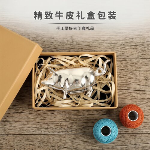 古董猪迷你金属缝纫卷尺套装