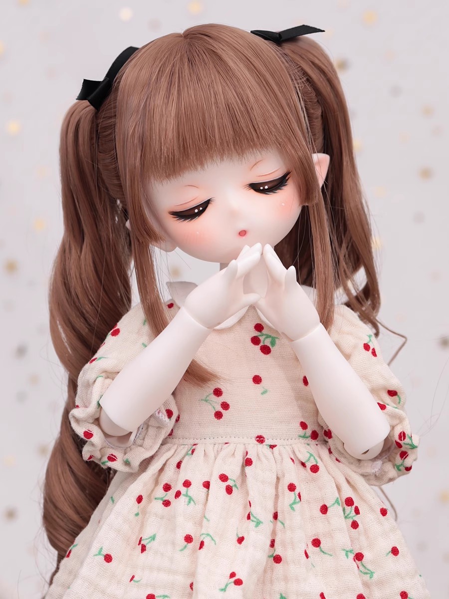 bjd娃娃正版熊妹眠眼1/4女娃少女气质整体素体化妆高级树脂现货化图片