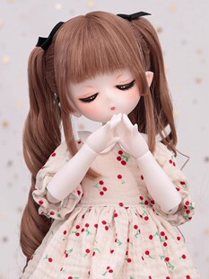 bjd娃娃正版熊妹眠眼1/4女娃少女气质整体素体化妆高级树脂现货化
