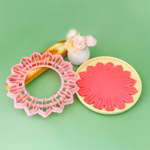 20cm胶东花饽饽花馍底座模具切花边面食中式蛋糕寿桃面点烘焙工具