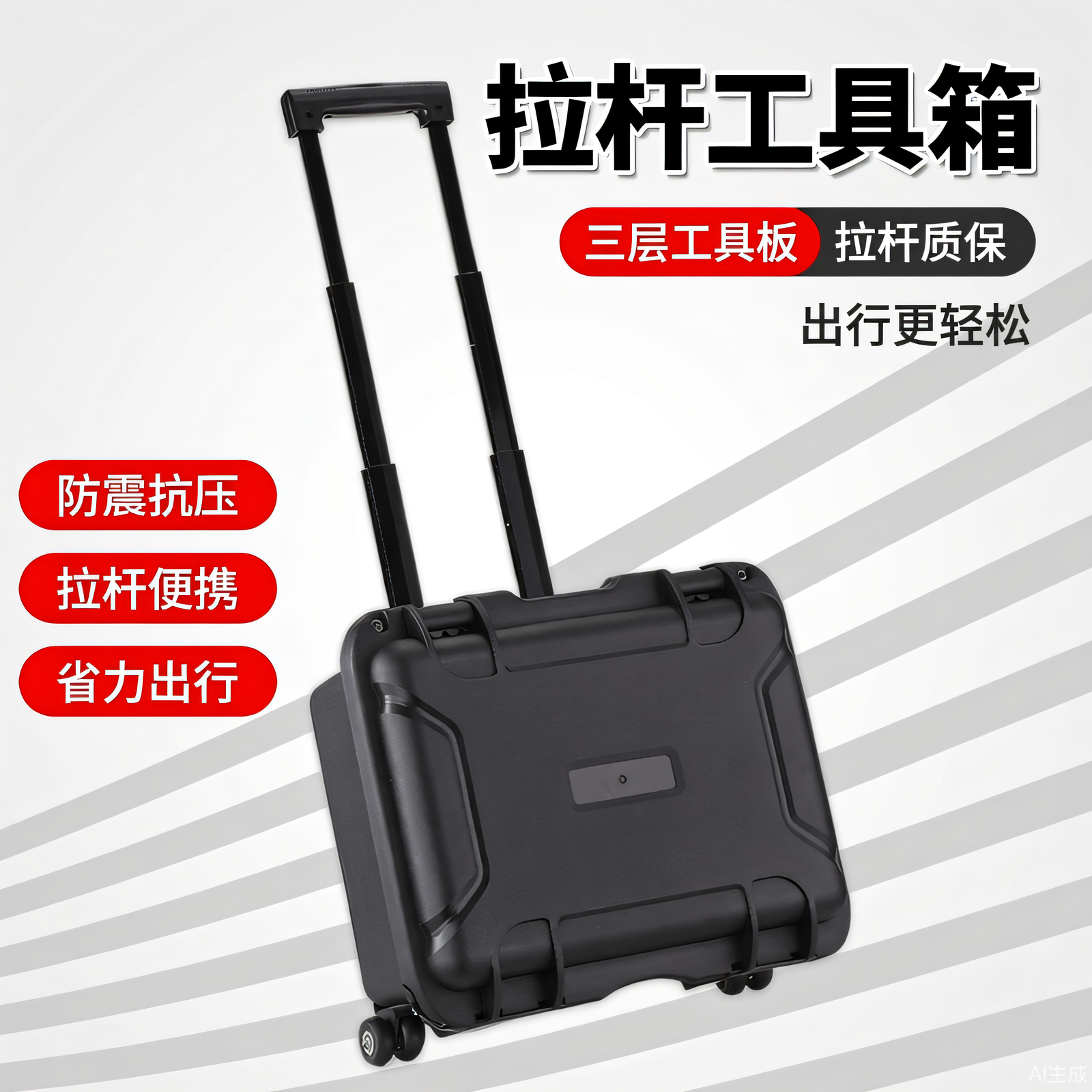 小型工业级拉杆工具箱收纳盒可移动带轮安装维修售后电工包便携式,五金/工具,五金工具箱/五金收纳箱,淘宝优惠券,粉丝福利购,淘宝优惠卷