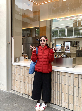 草莓跳 复古赫本风八分毛呢休闲裤女冬季高腰显瘦直筒百搭裤子