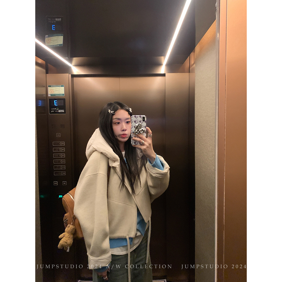 草莓跳 韩系羽绒连帽双面呢羊毛大衣女冬季休闲宽松短款毛呢外套,女装/女士精品,毛呢外套,淘宝优惠券,粉丝福利购,淘宝优惠卷