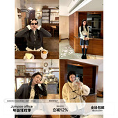 半裙两件套 草莓跳 修身 灰色100%羊毛针织小套装 显瘦针织衫 女冬季