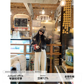 草莓跳 子 宽松直筒阔腿百搭休闲裤 绵羊毛加绒纽扣针织长裤 女冬季