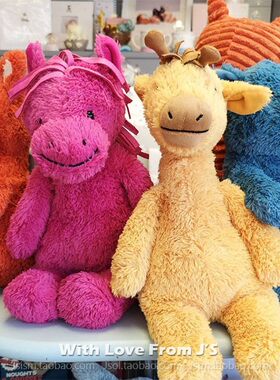 jellycat动物公仔狐狸河马玩偶