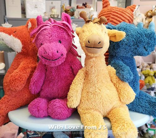 jellycat动物公仔狐狸河马玩偶