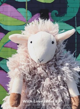 英国jellycat雪莉绵羊毛绒公仔 乱毛小羊安抚玩偶 Sherri Sheep
