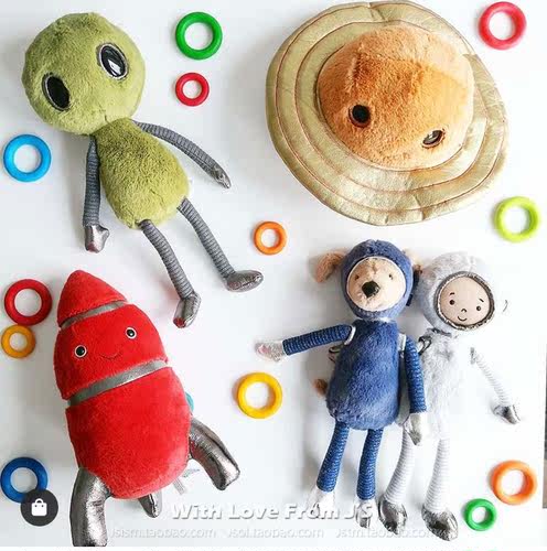 绝版2020款外星小子毛绒安抚公仔 英国jellycat宇航员 外星人玩偶