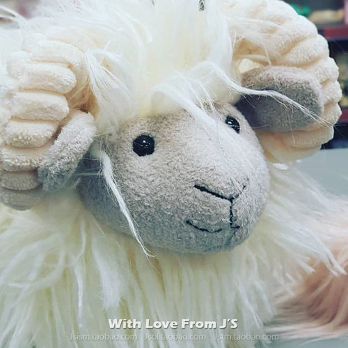 jellycat长毛羊牧羊犬毛绒公仔