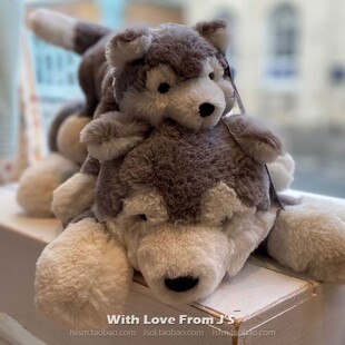哈士奇亨利猎犬安抚玩偶 jellycat 英国活泼小狗毛绒公仔 超柔软