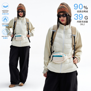 BIPOLAR拼接轻薄立领羽绒服秋冬季 排骨轻薄保暖上衣外套男女新款