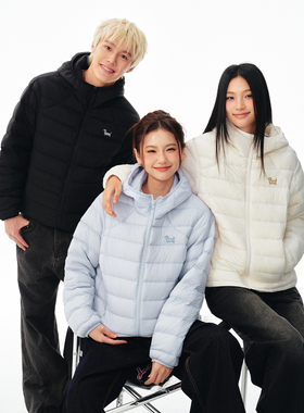 BIPOLAR腊肠狗连帽排骨羽绒服户外轻薄显瘦连帽上衣外套情侣男冬