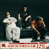 T恤 短袖 拉浆印花体恤宽松上衣tee男女 BLOCK「四炁合一」联名