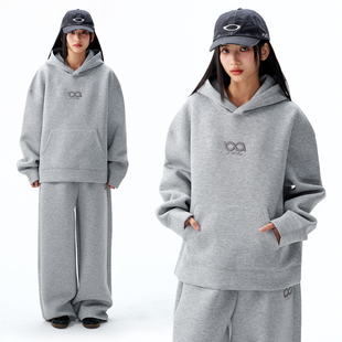 BIPOLAR重磅廓形立体连帽卫衣美式 休闲宽松上衣男女简约基础套装