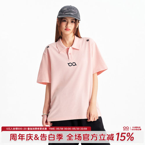 BIPOLAR引号polo短袖T恤学院风