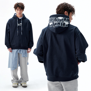 BIPOLAR云朵纸飞机连帽卫衣刺绣帽衫 潮 情侣春秋百搭宽松上衣新款