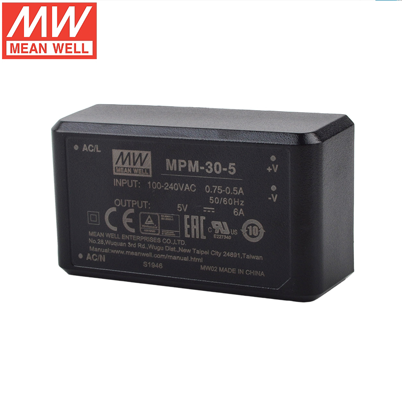 明纬MPM-30医疗开关电源30W 3.3/5/12/15/24/48V 端子型ST