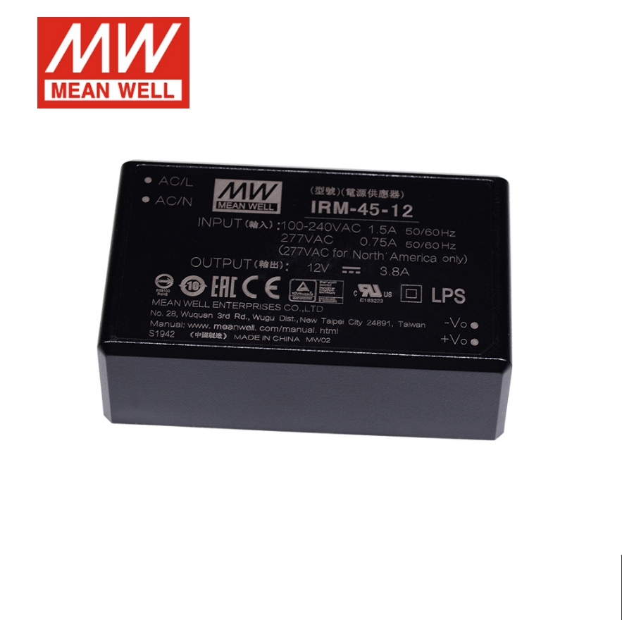 明纬IRM-45模块开关电源ST 45W 5V12V15V24V48V 端子型AC-DC模块