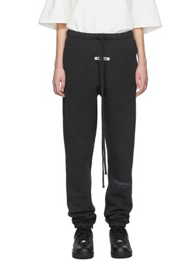 FEAR OF GOD ESSENTIALS FOG复线棉质加绒抽绳logo反光长裤
