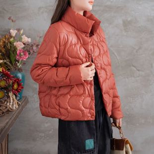 意大利品牌外贸断码反季女装羽绒棉衣服欧货立领外套轻薄保暖棉袄