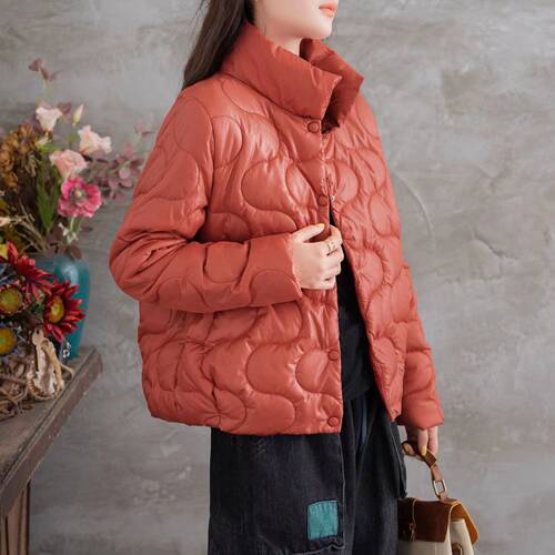 羽绒棉衣服欧货立领外套轻薄