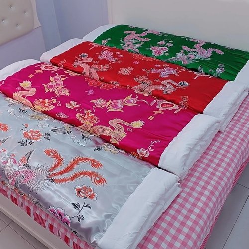 手工纯棉花棉被子结婚大红色被子