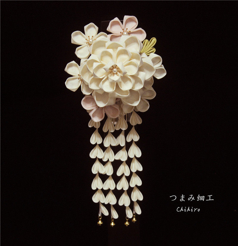 『缱绻』つまみ细工手工日本细工花/花嫁/艺妓/和服