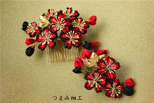 『死与爱』つまみ细工手工日本细工花/樱花/