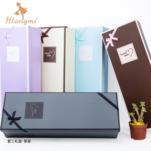 鲜花礼盒长方形花盒花束包装盒