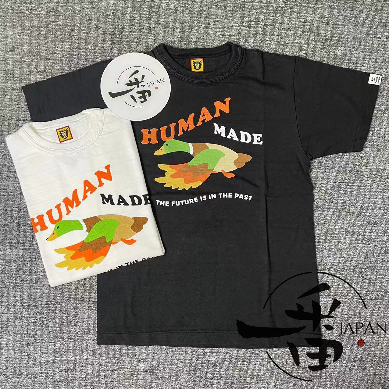 一番 现货 human made flying duck t-shirt 飞鸭字母短袖t恤22aw