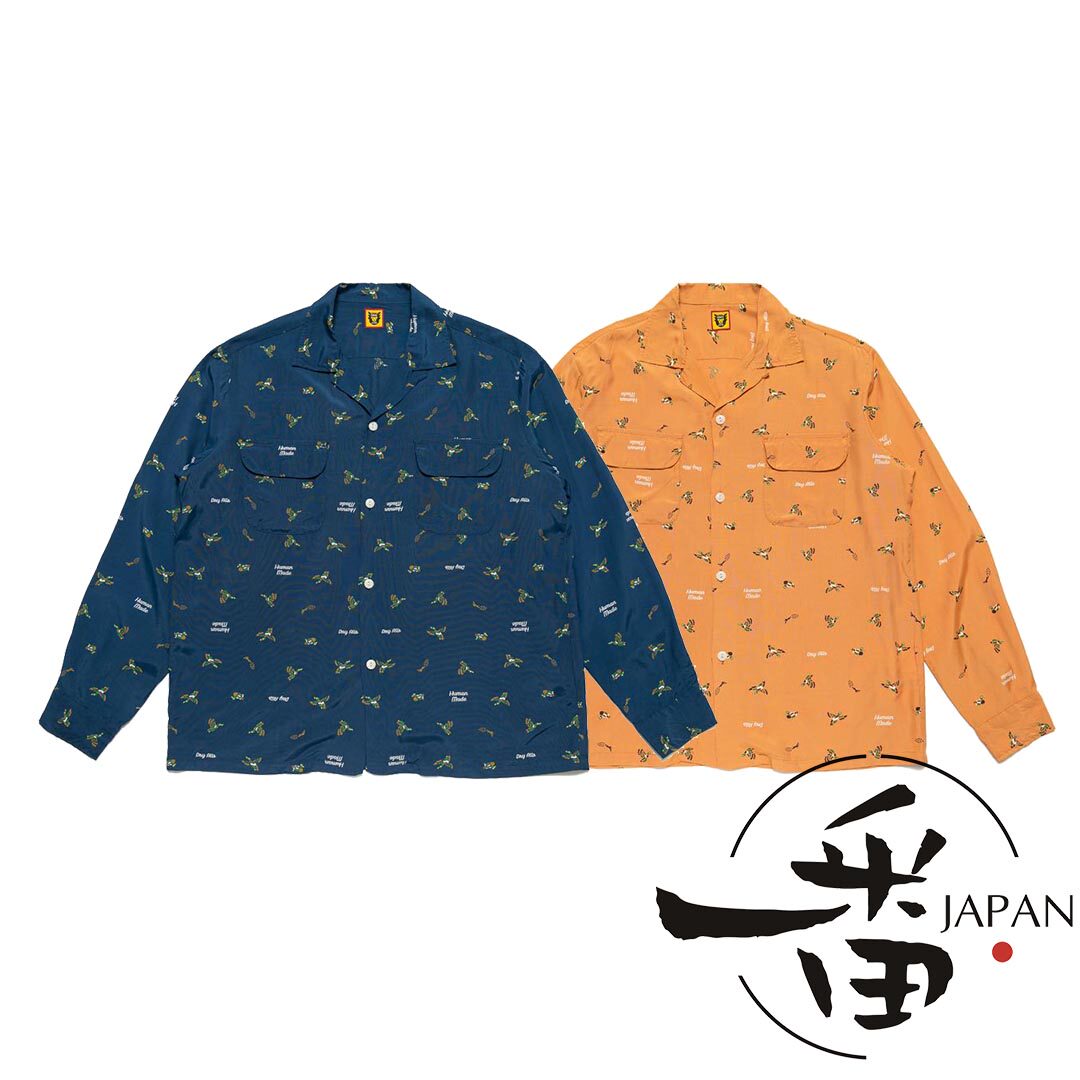 现货human made duck pattern aloha l/s shirt鸭子图案衬衫 21ss