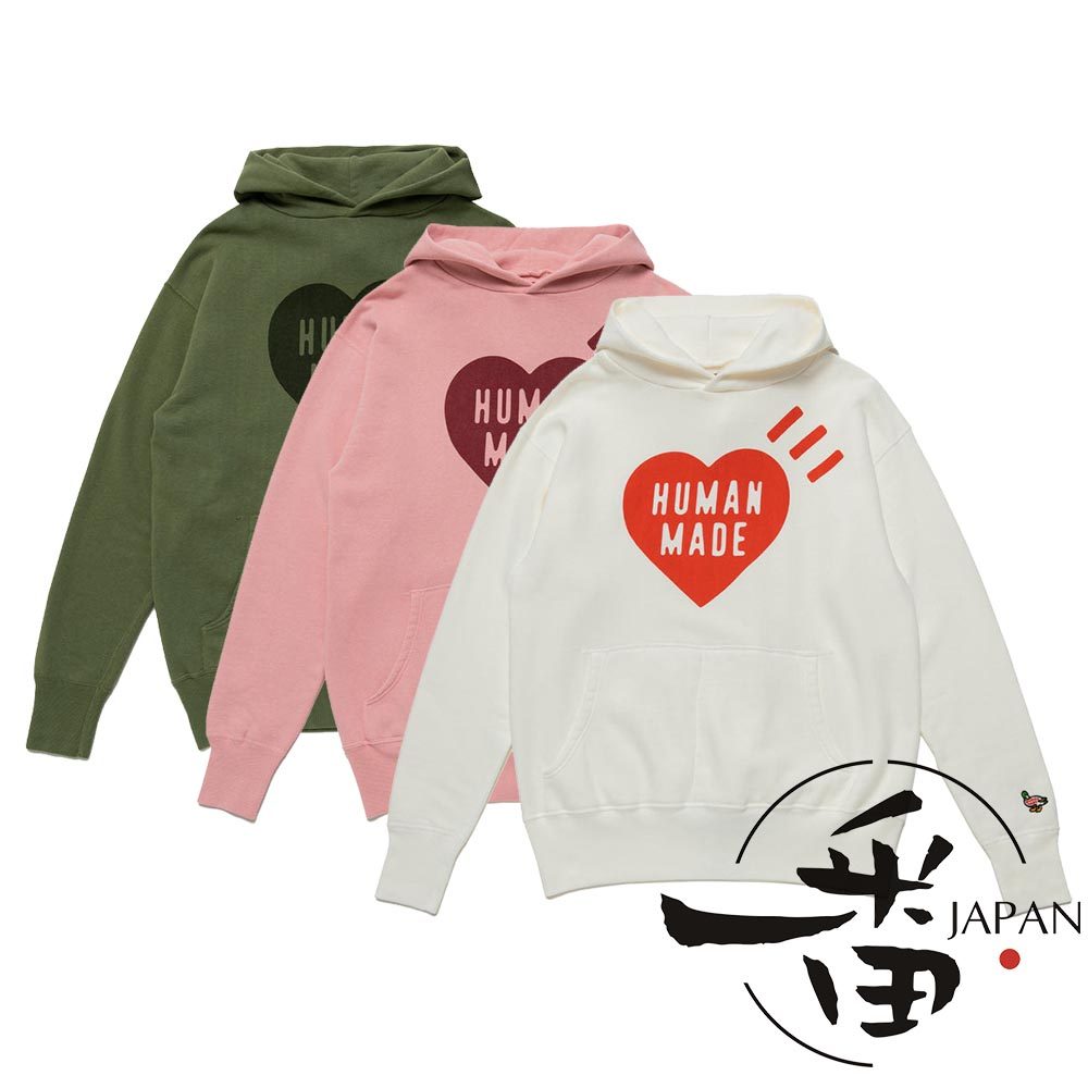 一番 现货 human made hooded sweatshirt 爱心鸭子刺绣卫衣帽衫