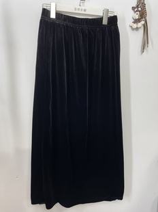 韩国绒丝绒松紧腰半身裙女秋冬新款 气质包臀一步裙毛衣搭子