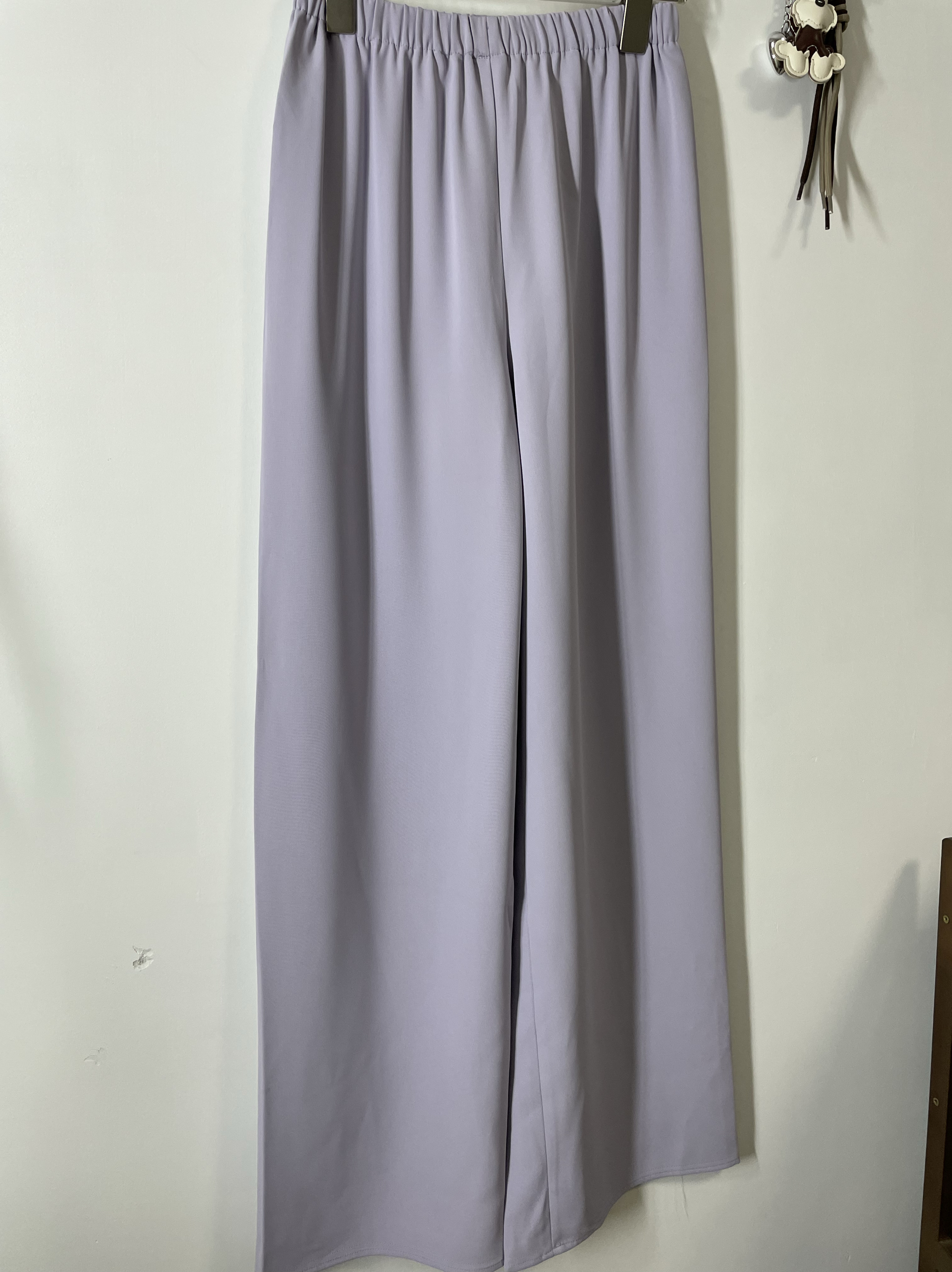 2025新款垂坠感阔腿裤夏季新款高腰显瘦休闲宽松舒适长裤子香芋紫