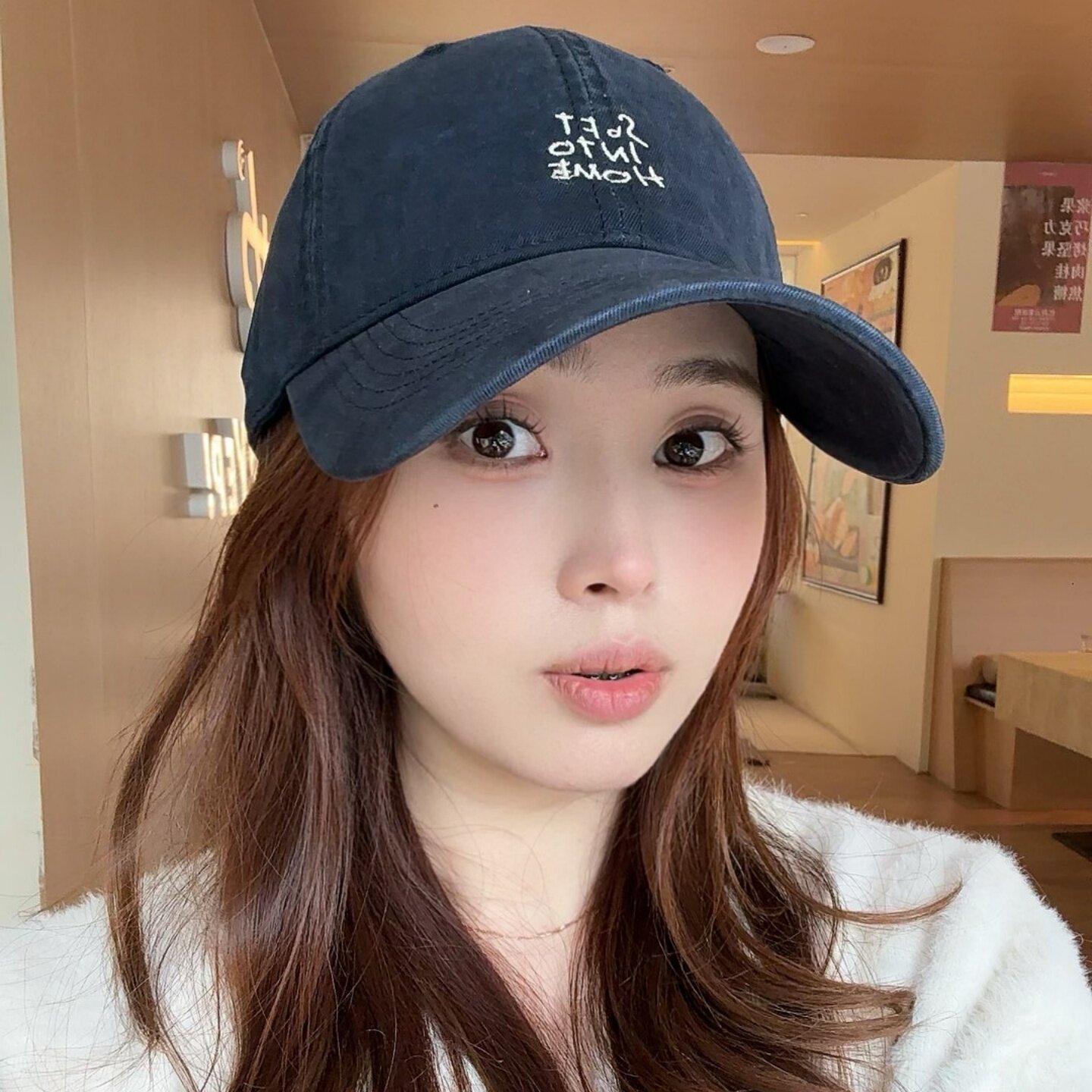 大牛龟藏青小狗刺绣棒球帽男女通用四季防晒显脸小百搭加大鸭舌帽