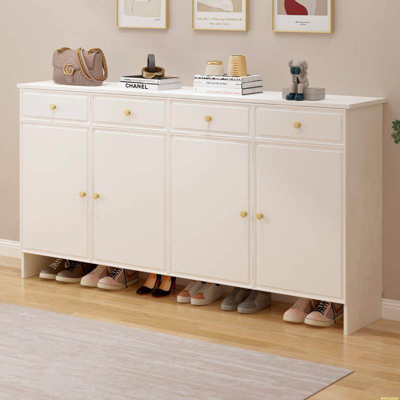 实木家用鞋柜现代简约入户玄关柜多功能门口收纳柜大容量储物柜子