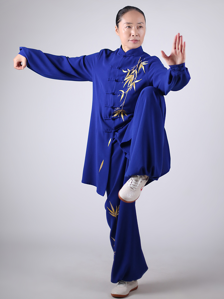 马蕾太极女新款刺绣修身太极服