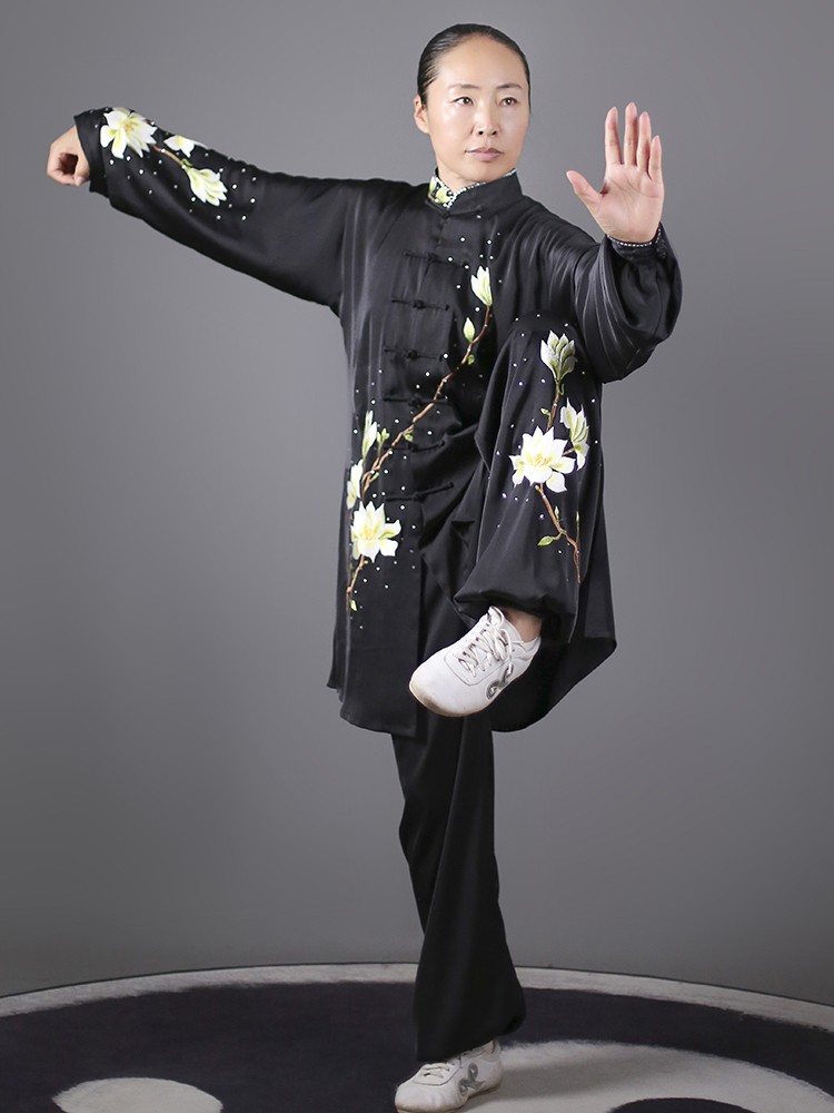 马蕾太极男女同款透气飘逸表演服