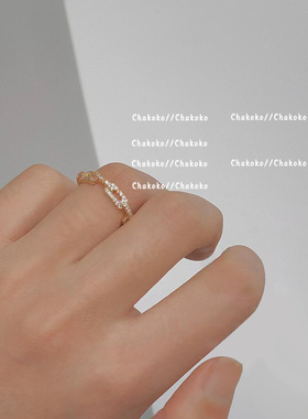 Chakoko女日韩小众百搭戒指